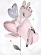 Kids Wall Art Fairy with Black Wooden Frame 40x50cm