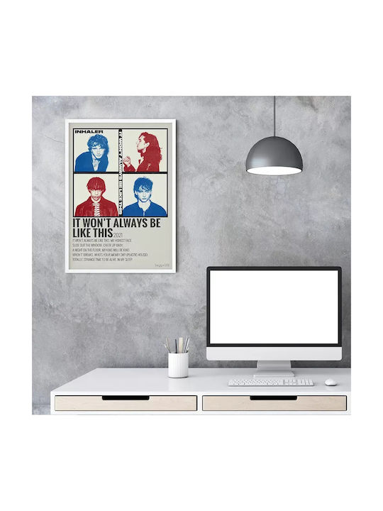 Music Poster Inhaler Ms013 40cm X 50cm Premium Μαύρο Ξύλινο Κάδρο