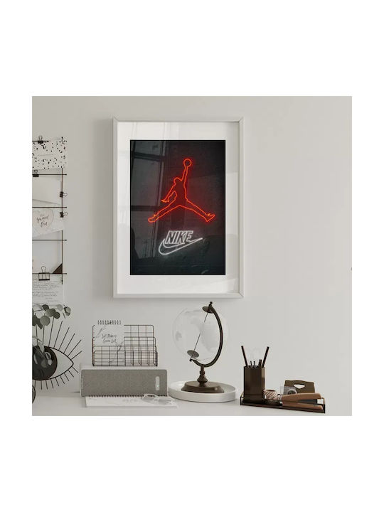 Poster Air Jordan Sneakers Snk090 40cm X 50cm Premium Μαύρο Ξύλινο Κάδρο