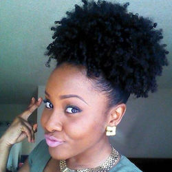 Wig Fbbzt02 Afro-American Style Fluffy Curls Natural Black