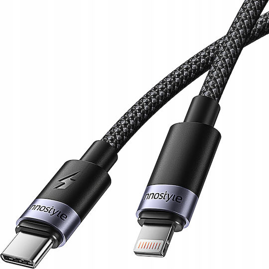 Innostyle USB-C to Lightning Cable Μαύρο 1m PC-CL100BLK