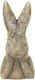 Artekko Animal Multicolour Decorative Rabbit Magnesium 17x15x38.5 Cm