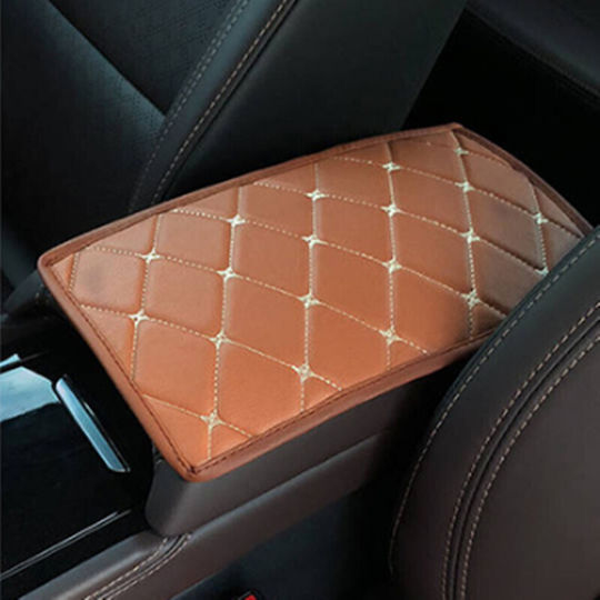 Promolink Universal Brown Leather Car Armrest Console
