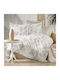 MayHome Set Bed Sheets Super-Double with Rubber Hugger 160x200+30cm Beige 4 Pieces