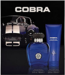 Set Carroll Shelby Blue Cobra Eau De Toilette Men 100 Ml + Blue Cobra Shower Gel & Shampoo 2-in-1 150 Ml