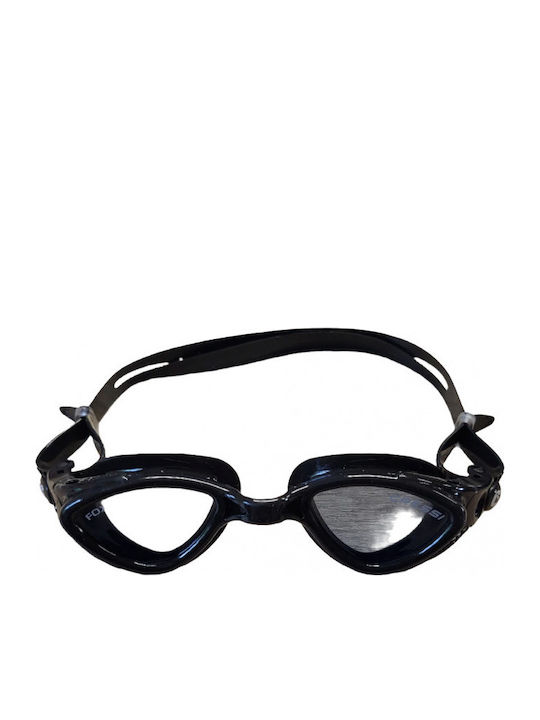 CressiSub Fox Swimming Goggles Adults with Anti-Glare Lenses Black