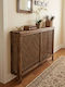 SteweHome Radiator Cover Made of Solid Wood Brown 96x18x77cm