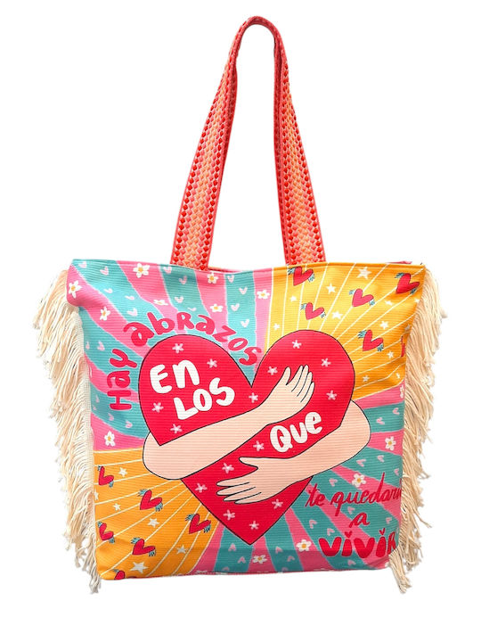 W'el Woman's Elegance Stoff Strandtasche Rote