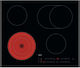 AEG 3000 Radiant Hob Ceramic Cooktop With Frame Autonomous With Lock Mode 59x52cm