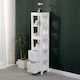 Pakketo Kelby Floor Bathroom Column Cabinet L30xD30xH144cm White
