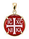 Metrongold Charm Talisman Constantine Monogram in 9 K Red Gold