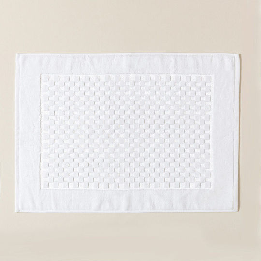 SteweHome Wooden Bath Mat STE-025050-V52088 White 50x70cm