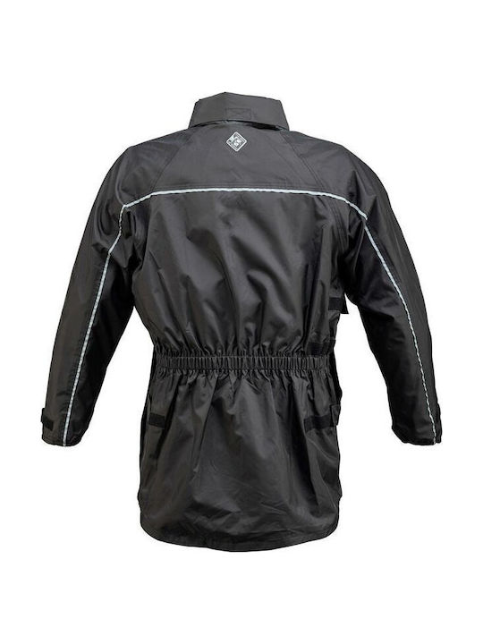 Adiavroxo (Work Aprons & Sleeves) Ανδρικό Αδιάβροχο Μπουφάν Μηχανής Μαύρο Χρώμα