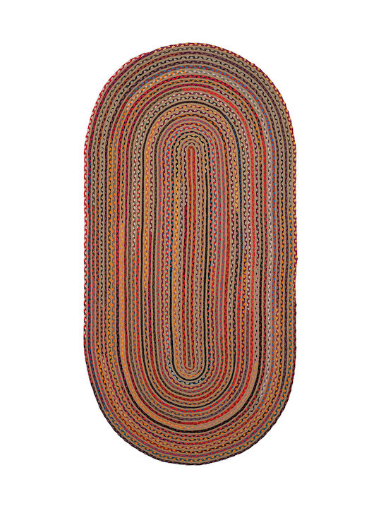 SteweHome Summer Wicker Coral Runner Rug 80x150cm