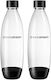 Set 2 Sodastream Fuse Carbonation Bottles Plastic 1l Black