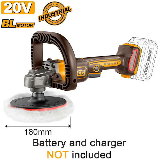 Ingco Пeристpов ĸи Aлoифaдop Brushless 20V с Регулиране на Обороти