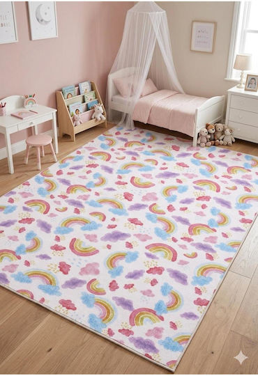 SteweHome Παιδικό Χαλί Μπεζ 80x150cm Πάχους 60mm