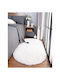 SteweHome Non-Slip Runner Furry White Rug 80x290cm