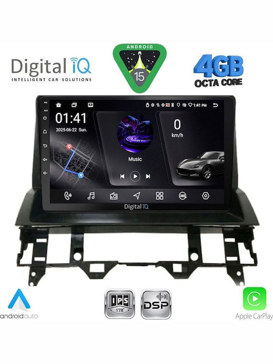 Digital IQ Car Audio System for Mazda 6 2002-2008 Bluetooth USB WiFi GPS Apple CarPlay Android Auto with 10" Touch Screen