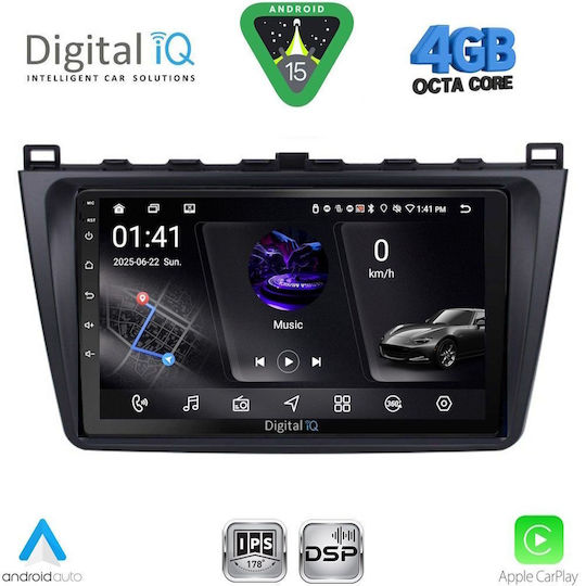 Digital IQ Ηχοσύστημα Αυτοκινήτου για Mazda 6 2008-2012 (Bluetooth/USB/WiFi/GPS/Apple-Carplay/Android-Auto) με Οθόνη Αφής 9"
