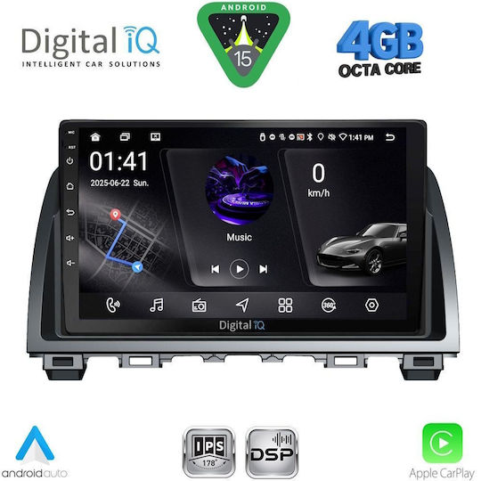 Digital IQ Ηχοσύστημα Αυτοκινήτου για Mazda 6 2012-2017 (Bluetooth/USB/WiFi/GPS/Apple-Carplay/Android-Auto) με Οθόνη Αφής 9"