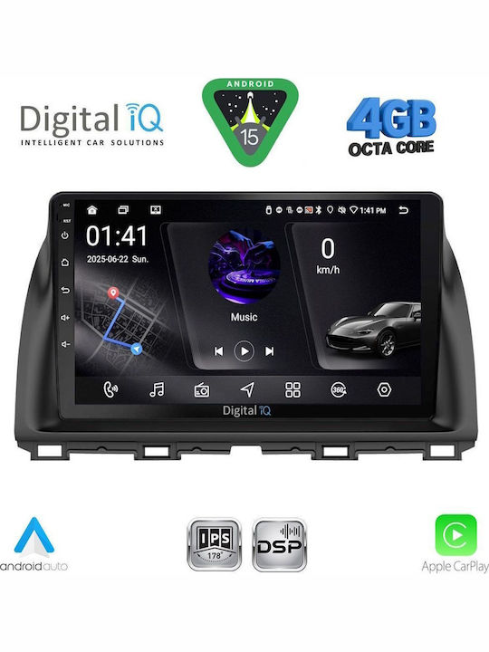 Digital IQ Car Audio System for Mazda CX-5 2013-2017 Bluetooth USB WiFi GPS Apple CarPlay Android Auto with 10" Touch Screen