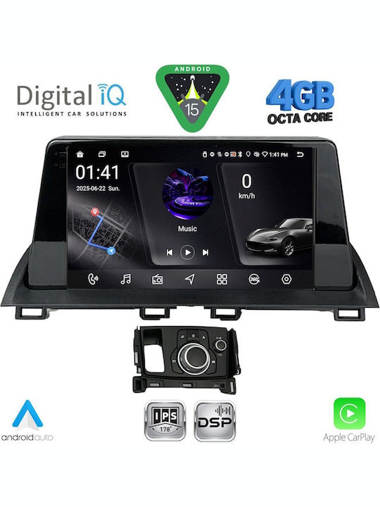 Digital IQ Car Audio System for Mazda CX-4 2014 with Touch Screen 9" Digital IQ RSG 6386 CPA Bluetooth USB Wi-Fi GPS Apple CarPlay Android Auto