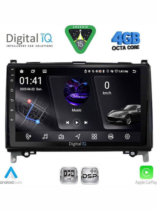 Digital IQ Car Audio System for Mercedes-Benz Sprinter / Vito 2007-2019 (Bluetooth/USB/WiFi/GPS/Apple CarPlay/Android Auto) with 9" Touch Screen