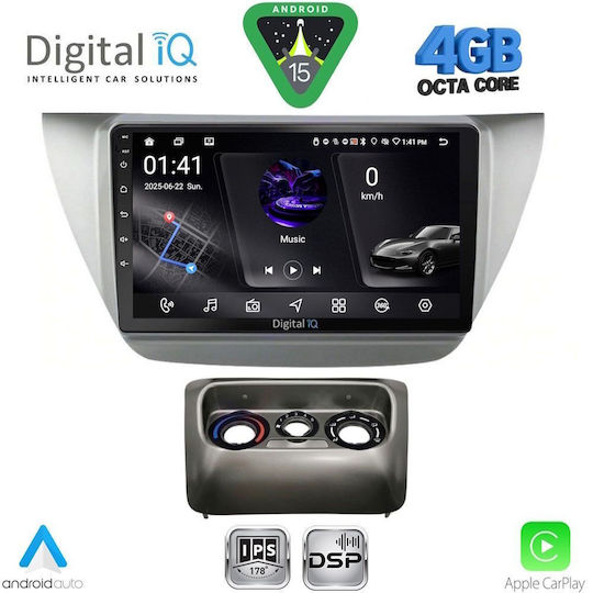 Digital IQ Ηχοσύστημα Αυτοκινήτου για Mitsubishi Lancer 2000-2007 (Bluetooth/USB/WiFi/GPS/Apple-Carplay/Android-Auto) με Οθόνη Αφής 9"