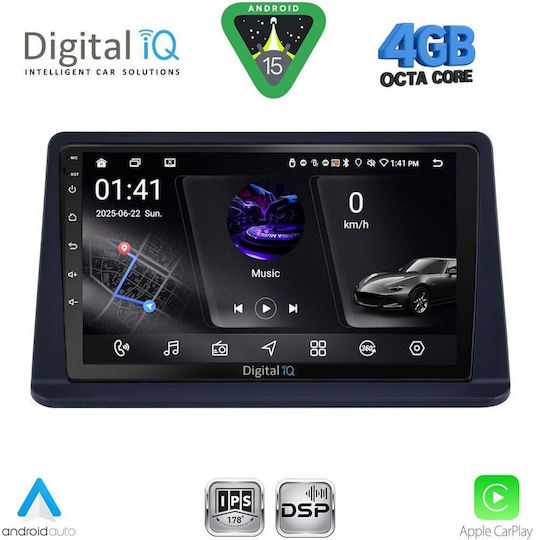 Digital IQ Car Audio System for Mitsubishi Pajero 1999-2006 Bluetooth USB WiFi GPS Apple CarPlay Android Auto with 9" Touch Screen
