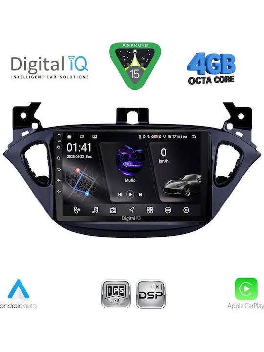 Digital IQ Car Audio System for Opel Adam / Corsa 2014-2019 Bluetooth USB WiFi GPS Apple CarPlay Android Auto with 9" Touch Screen