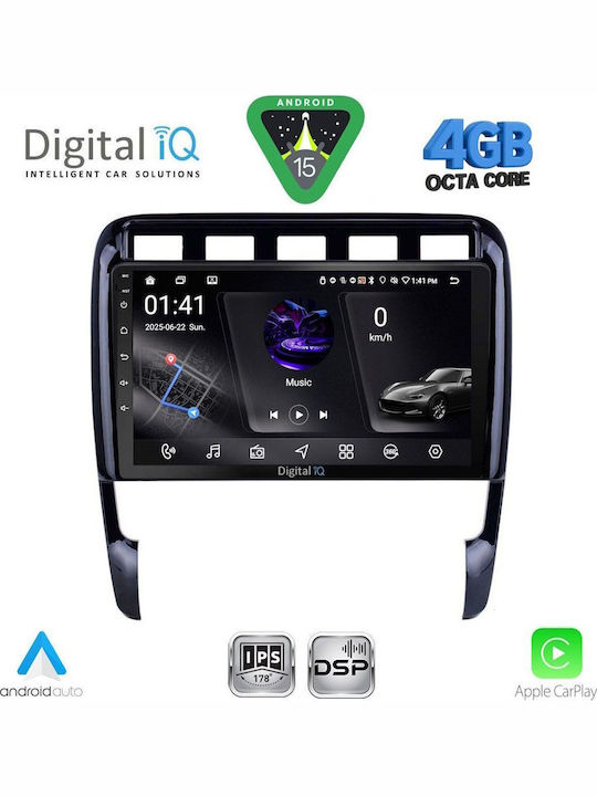 Digital IQ Car Audio System for Porsche Cayenne 2002-2011 Bluetooth USB WiFi GPS Apple CarPlay Android Auto with 9" Touch Screen