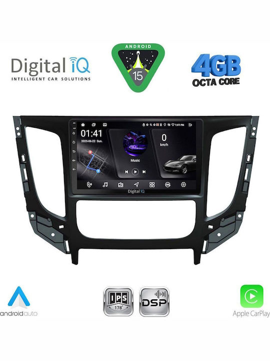 Digital IQ Car Audio System for Mitsubishi L200 2015-2019 with Clima Bluetooth USB WiFi GPS Apple CarPlay Android Auto with 9" Touch Screen