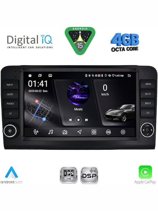 Digital IQ Car Audio System for Mercedes-Benz ML / GL Class 2005-2011 Bluetooth USB WiFi GPS Apple CarPlay Android Auto with 9" Touch Screen
