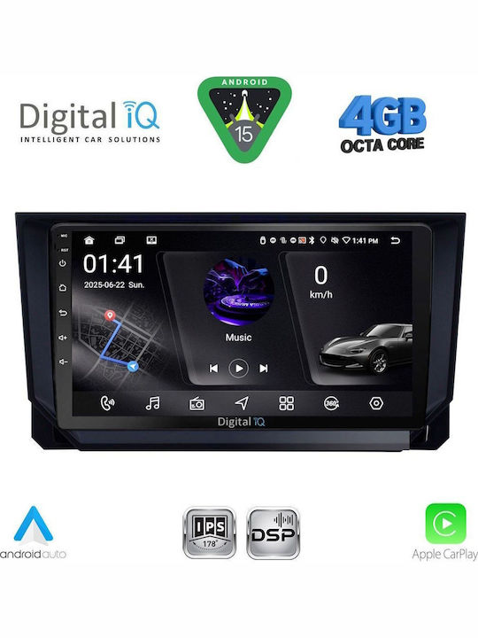 Digital IQ Car Audio System for Seat Arona / Ibiza 2018 (Bluetooth/USB/WiFi/GPS/Apple CarPlay/Android Auto) with 9" Touch Screen