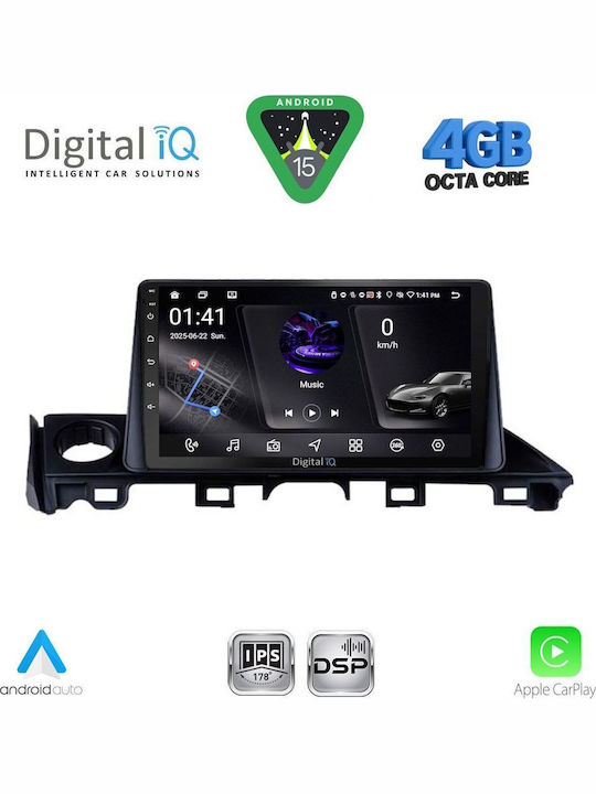 Digital IQ Car Audio System for Mazda 6 2017-2020 Bluetooth USB WiFi GPS Apple CarPlay Android Auto with 9" Touch Screen