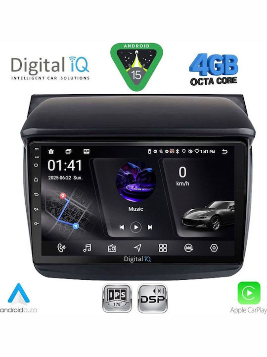 Digital IQ Car Audio System for Mitsubishi L200 2006-2015 Bluetooth USB WiFi GPS Apple CarPlay Android Auto with 9" Touch Screen