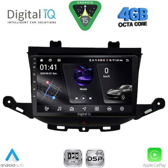 Digital IQ Ηχοσύστημα Αυτοκινήτου για Opel Astra 2004 (Bluetooth/USB/WiFi/GPS/Apple-Carplay/Android-Auto) με Οθόνη Αφής 9"