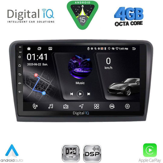 Digital IQ Ηχοσύστημα Αυτοκινήτου για Skoda Rapid 2012-2023 με Clima (Bluetooth/USB/WiFi/GPS/Apple-Carplay/Android-Auto) με Οθόνη Αφής 9"