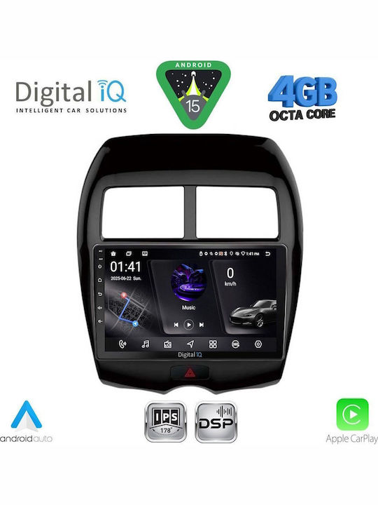 Digital IQ Car Audio System for Peugeot 4008 Mitsubishi Asx 2009 Bluetooth USB WiFi GPS Apple CarPlay Android Auto with 10" Touch Screen