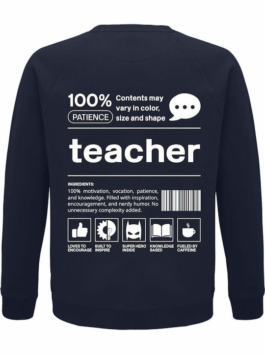 Sweatshirt Organic Unisex " Funny Teacher Barco...