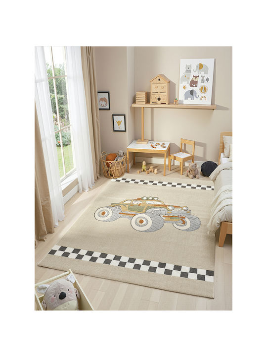 SteweHome Παιδικό Χαλί Καφέ 200x250cm Πάχους 60mm