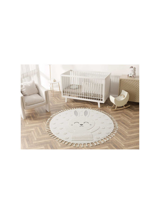 SteweHome Covor Pentru Copii Din Bumbac Bej Tăiat La Dimensiune Lățime 120cm 120x120cm