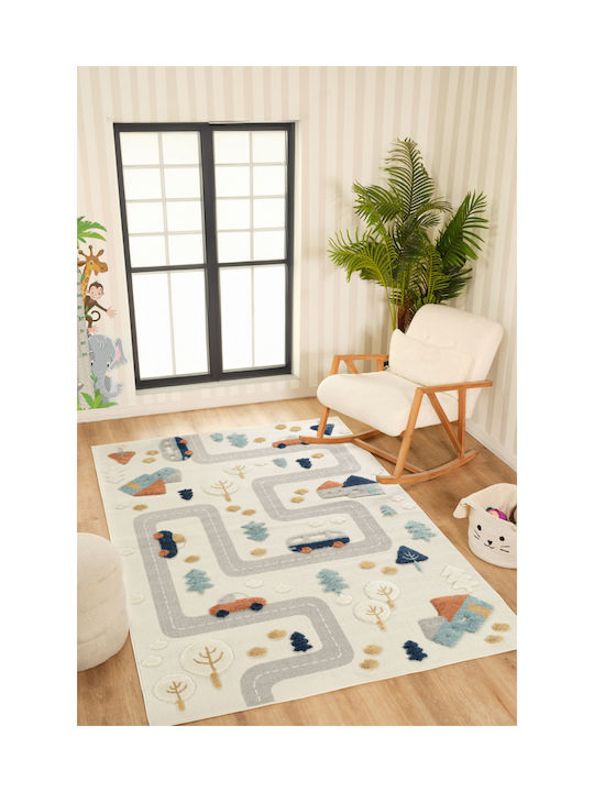 SteweHome Covor Pentru Copii Gri Tăiat La Dimensiune Lățime 80cm 80x200cm