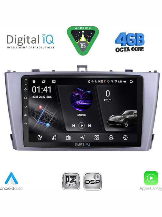 Digital IQ Car Audio System for Toyota Avensis 2009-2015 Bluetooth USB WiFi GPS Apple CarPlay Android Auto with 9" Touch Screen