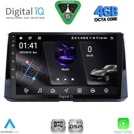 Digital IQ Car Audio System for Toyota Corolla 2019 Bluetooth USB WiFi GPS Apple CarPlay Android Auto with 10" Touch Screen