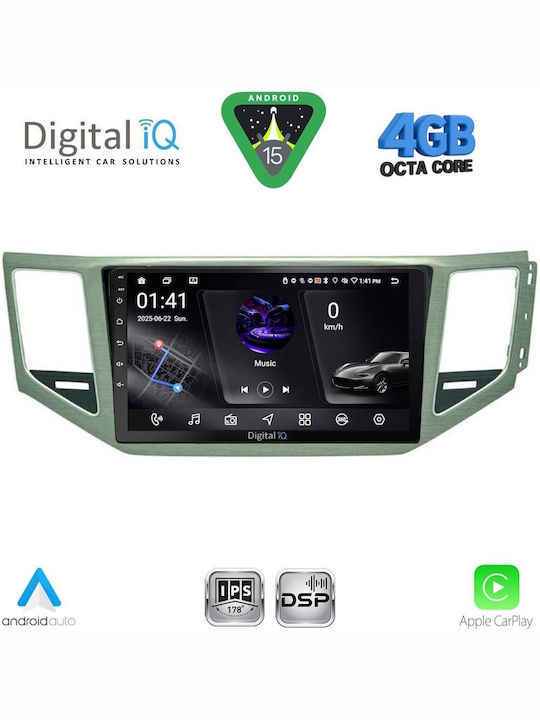 Digital IQ Car Audio System for Mercedes-Benz SL Volkswagen Golf Sportsvan 2014-2021 with Clima (Bluetooth/USB/WiFi/GPS/Apple CarPlay/Android Auto) with 10" Touch Screen