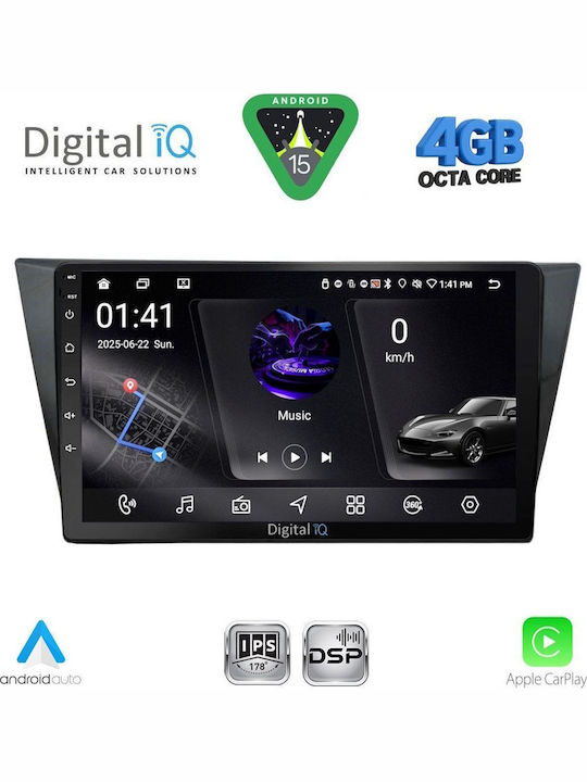 Digital IQ Car Audio System for Volkswagen Tiguan 2016 with Clima (Bluetooth/USB/WiFi/GPS/Apple CarPlay/Android Auto) with 10" Touch Screen