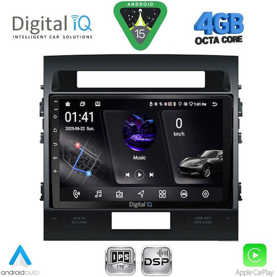 Digital IQ Ηχοσύστημα Αυτοκινήτου για Toyota Land Cruiser 2008-2015 (Bluetooth/USB/WiFi/GPS/Apple-Carplay/Android-Auto) με Οθόνη Αφής 10"