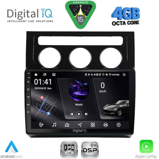 Digital IQ Ηχοσύστημα Αυτοκινήτου για Volkswagen Touran 2003-2010 με Clima (Bluetooth/USB/WiFi/GPS/Apple-Carplay/Android-Auto) με Οθόνη Αφής 10"